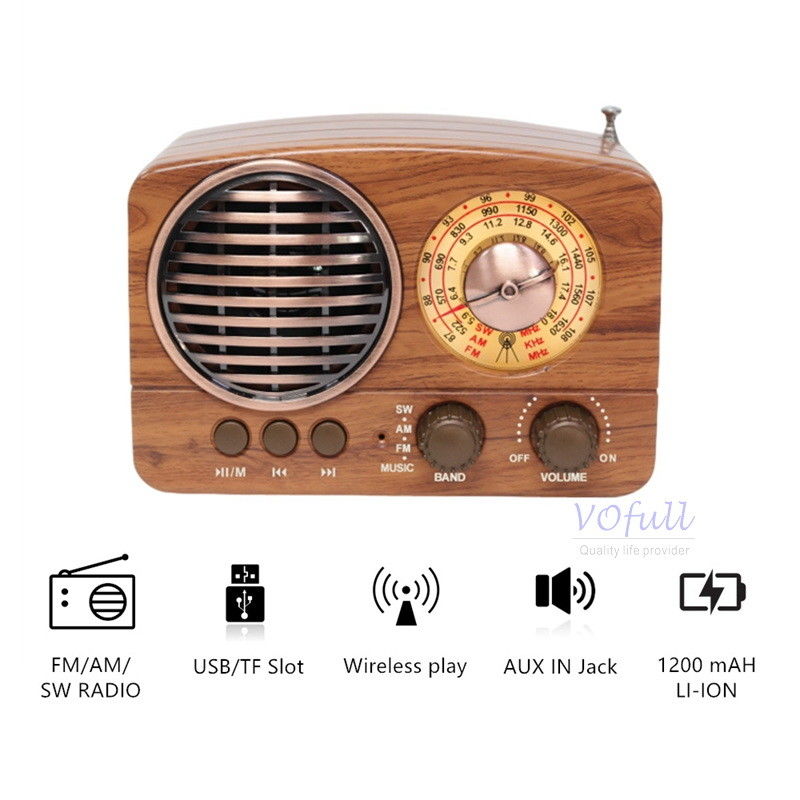 Compact Portable Battery Powered Radio Player with Built In Speaker