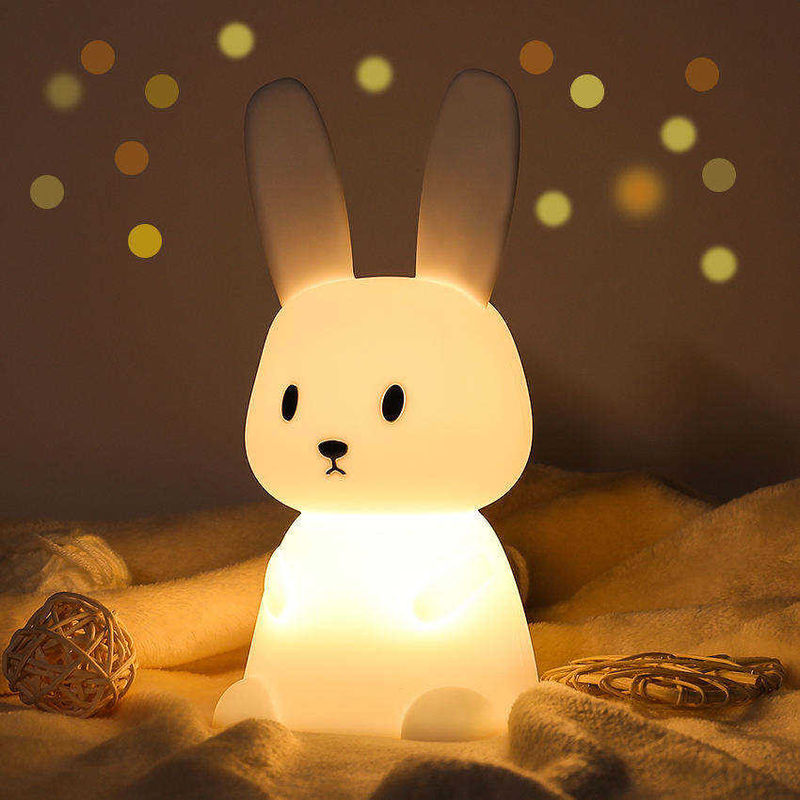 12000-Hour Touch Control Silicone Night Light with Rechargeable Power