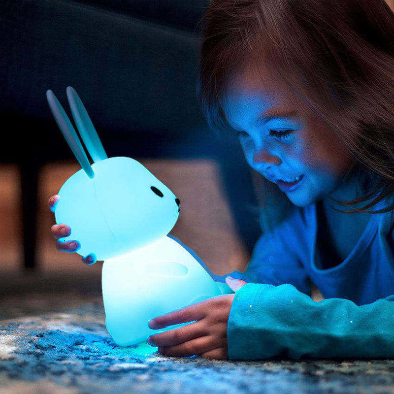 12000-Hour Touch Control Silicone Night Light with Rechargeable Power