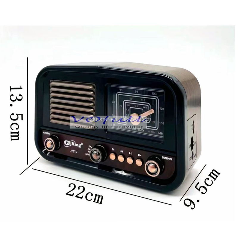 Portable Clock Radio With Built In 3INCH3Ω5W Speaker Rechargeable Battery Pack
